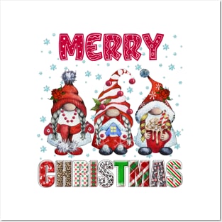 Merry Christmas Gnome Family Funny Xmas Tree Women Men Kids Posters and Art